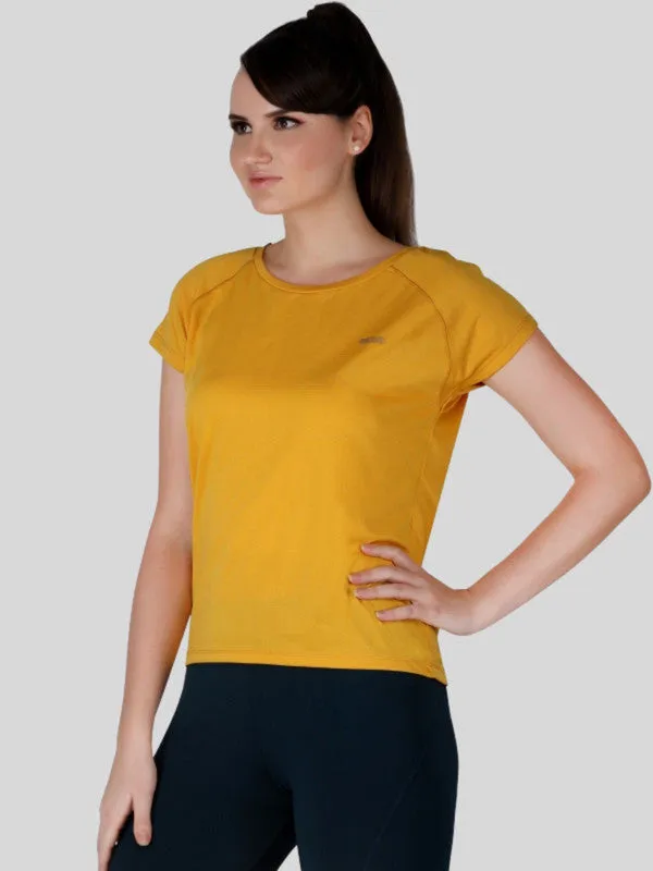 Women Mango Yellow Solid Tops & T-Shirts - ALL YOURS-MY