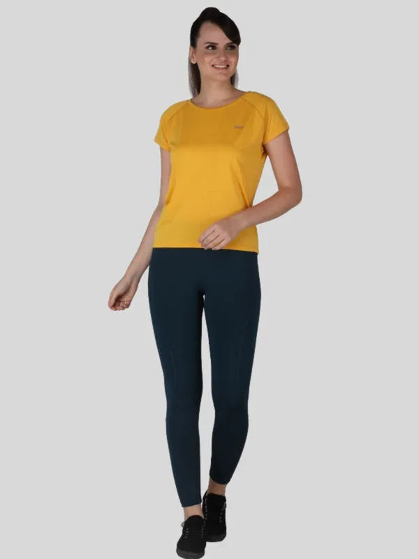 Women Mango Yellow Solid Tops & T-Shirts - ALL YOURS-MY