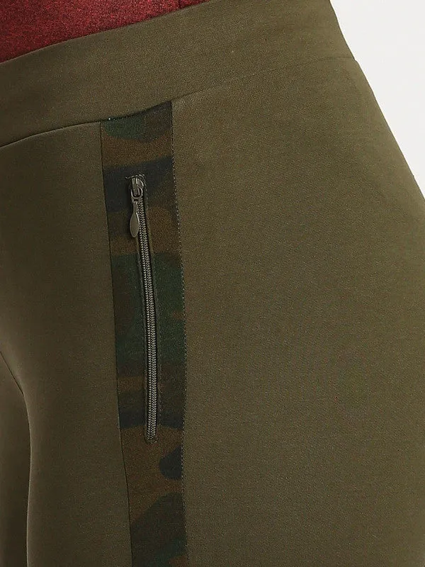 Women Olive Green Solid Joggers - COMBAT WILD-OL