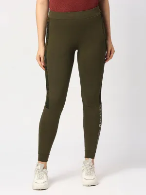 Women Olive Green Solid Joggers - COMBAT WILD-OL