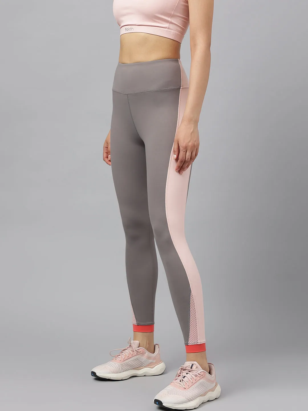 Women's high waist coloblock training tights