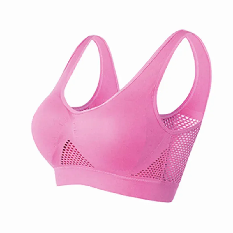 Women's Hollow Out Fitness Yoga Sports Bra - Padded Push-Up Seamless Athletic Vest