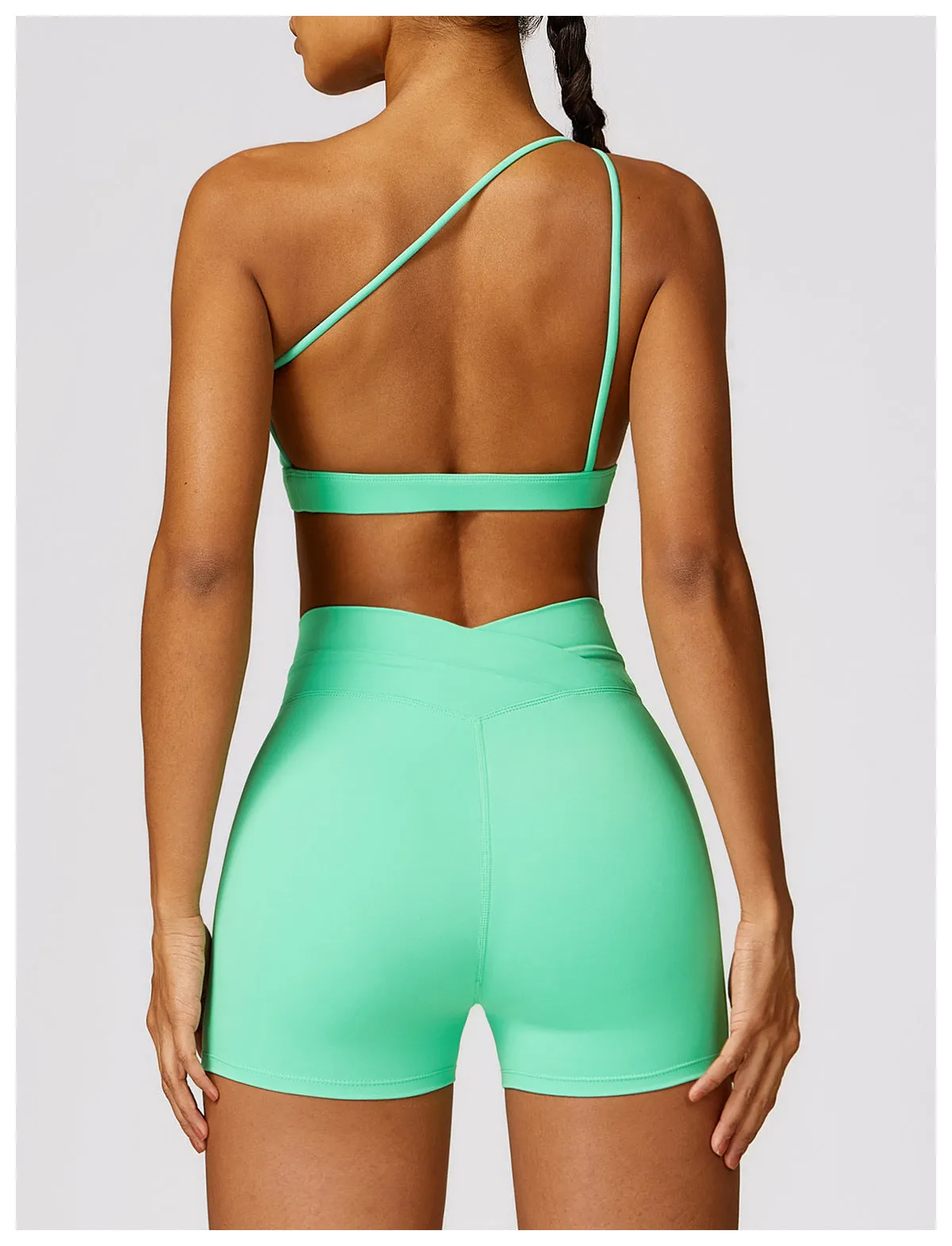 Women's One-shoulder Beauty Back Yoga Bra Quick-drying Workout Top