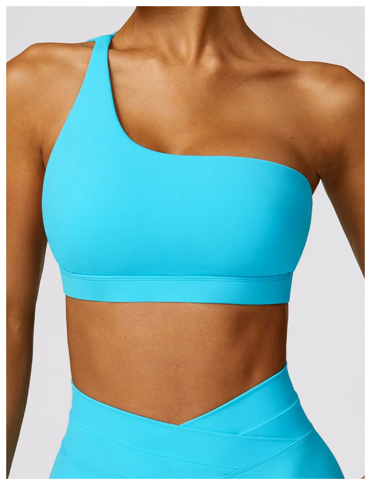 Women's One-shoulder Beauty Back Yoga Bra Quick-drying Workout Top