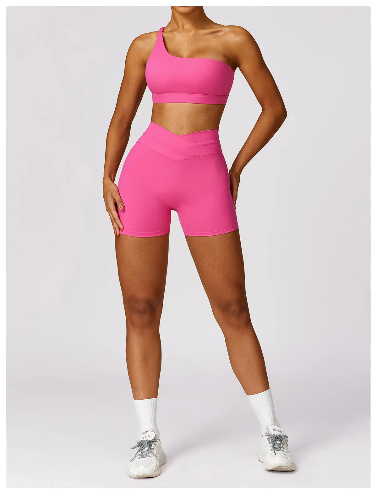 Women's One-shoulder Beauty Back Yoga Bra Quick-drying Workout Top
