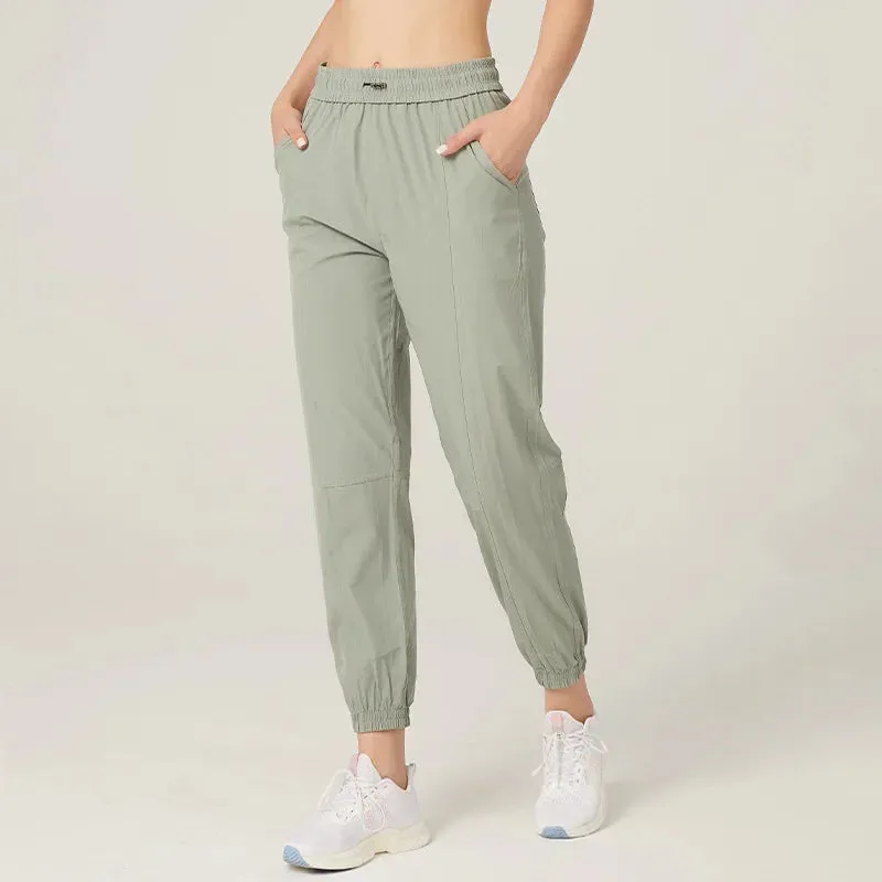 Women's Quick Dry Drawstring Running Joggers