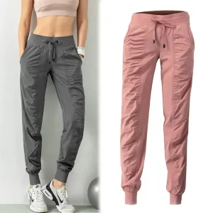 Women's Quick Dry Drawstring Running Joggers