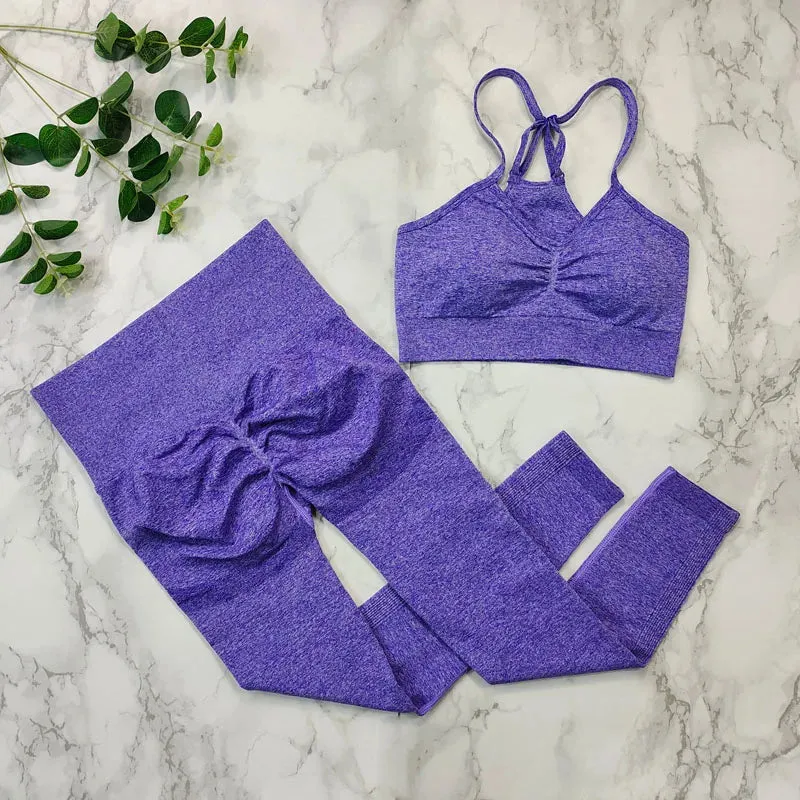 Women's Seamless Fitness Set - Yoga Sportswear Clothing, Gym Outfit, Workout Tracksuit