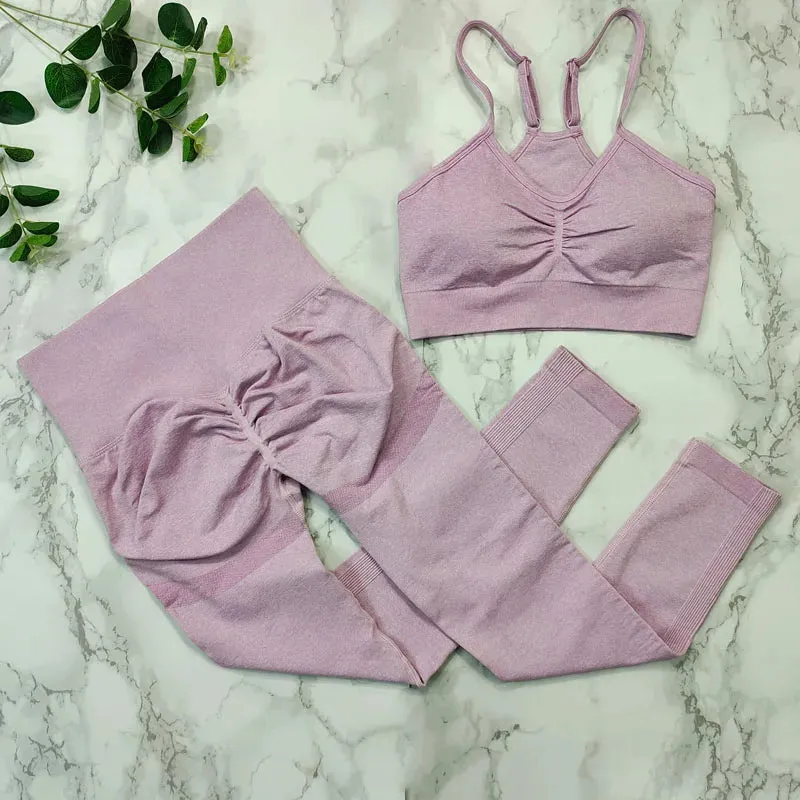 Women's Seamless Fitness Set - Yoga Sportswear Clothing, Gym Outfit, Workout Tracksuit