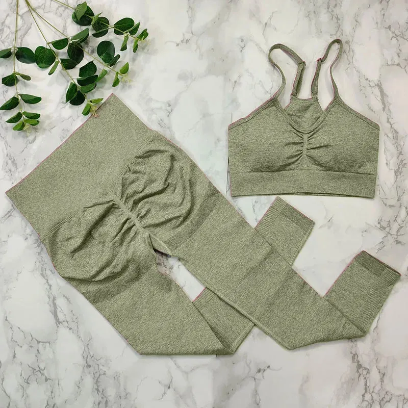 Women's Seamless Fitness Set - Yoga Sportswear Clothing, Gym Outfit, Workout Tracksuit