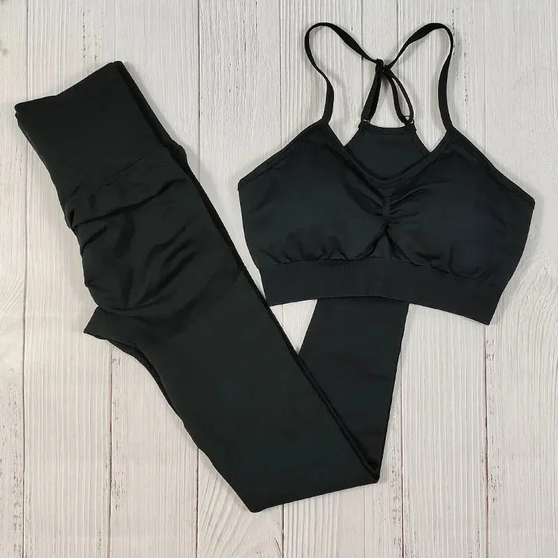 Women's Seamless Fitness Set - Yoga Sportswear Clothing, Gym Outfit, Workout Tracksuit