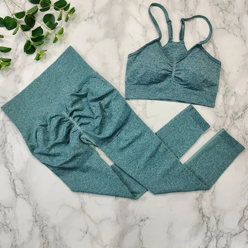 Women's Seamless Fitness Set - Yoga Sportswear Clothing, Gym Outfit, Workout Tracksuit