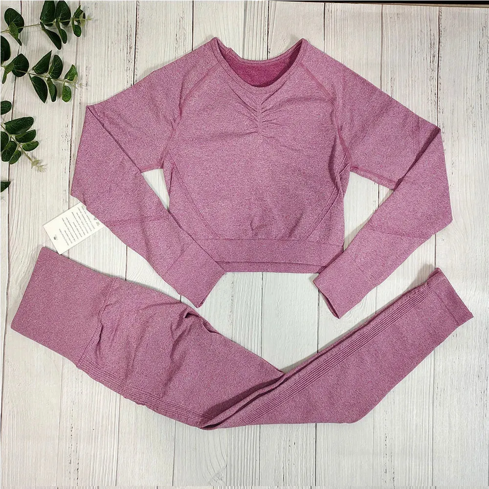 Women's Seamless Fitness Set - Yoga Sportswear Clothing, Gym Outfit, Workout Tracksuit