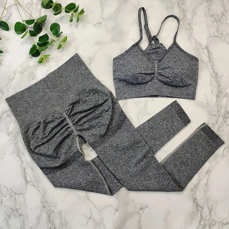Women's Seamless Fitness Set - Yoga Sportswear Clothing, Gym Outfit, Workout Tracksuit