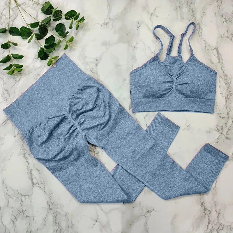 Women's Seamless Fitness Set - Yoga Sportswear Clothing, Gym Outfit, Workout Tracksuit