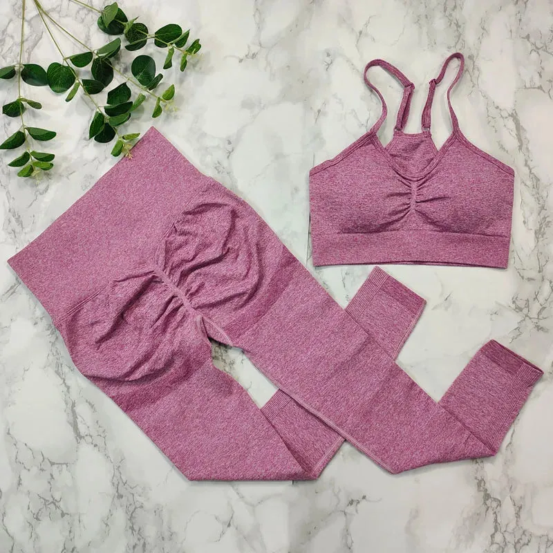 Women's Seamless Fitness Set - Yoga Sportswear Clothing, Gym Outfit, Workout Tracksuit
