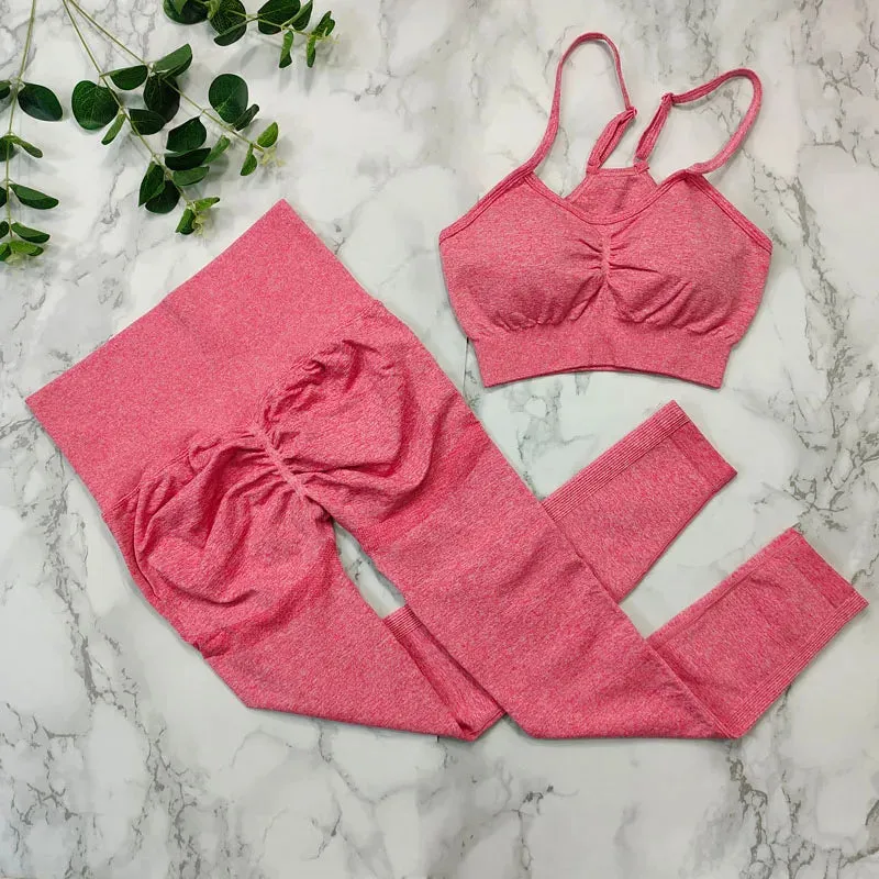 Women's Seamless Fitness Set - Yoga Sportswear Clothing, Gym Outfit, Workout Tracksuit