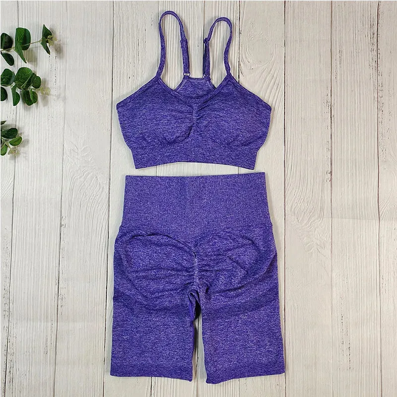 Women's Seamless Fitness Set - Yoga Sportswear Clothing, Gym Outfit, Workout Tracksuit