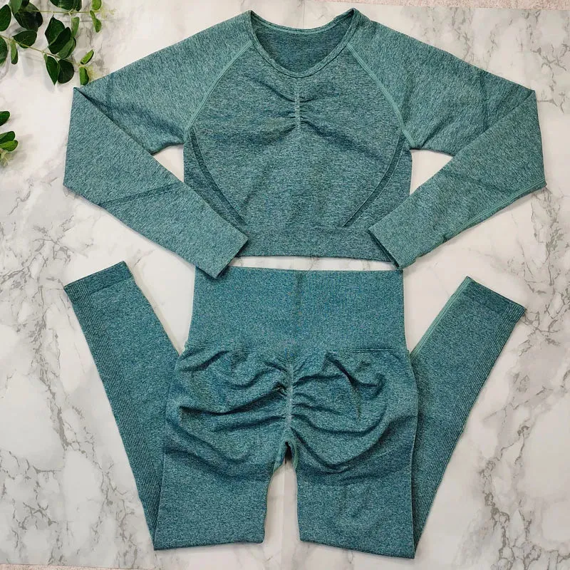 Women's Seamless Fitness Set - Yoga Sportswear Clothing, Gym Outfit, Workout Tracksuit