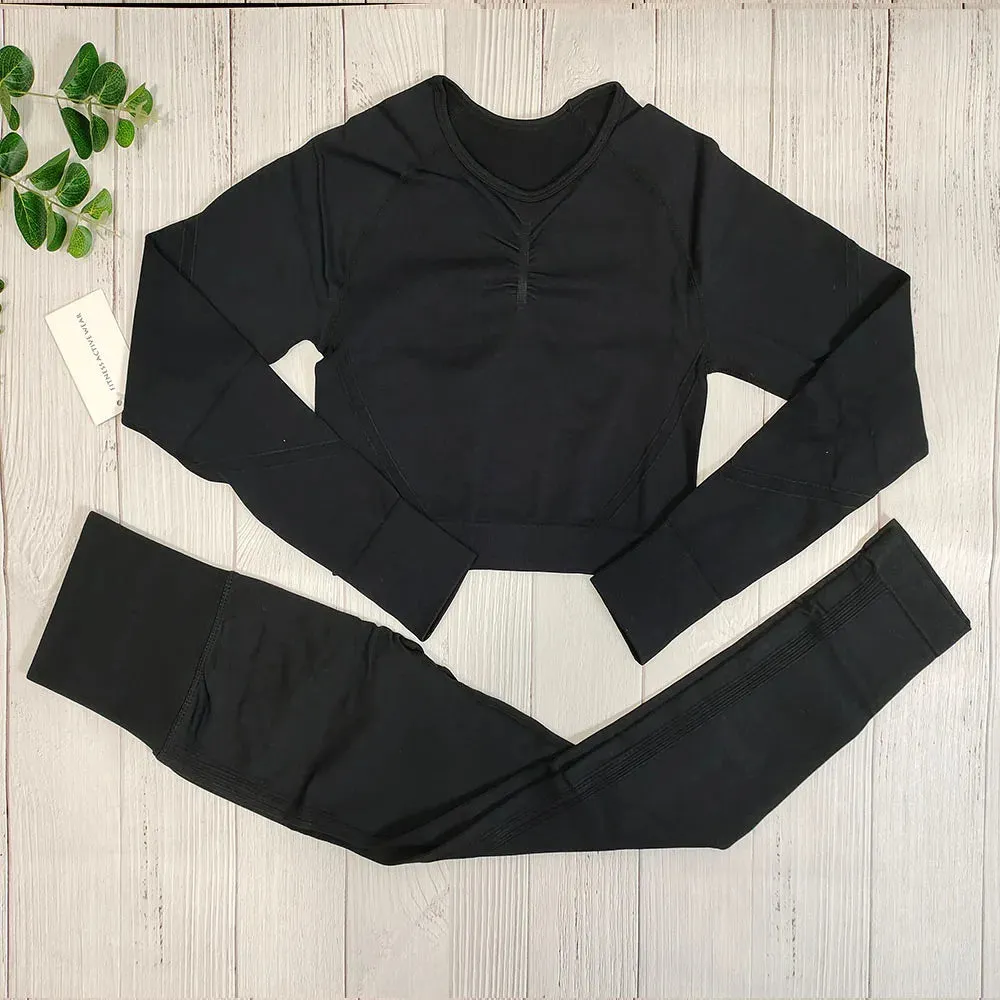 Women's Seamless Fitness Set - Yoga Sportswear Clothing, Gym Outfit, Workout Tracksuit