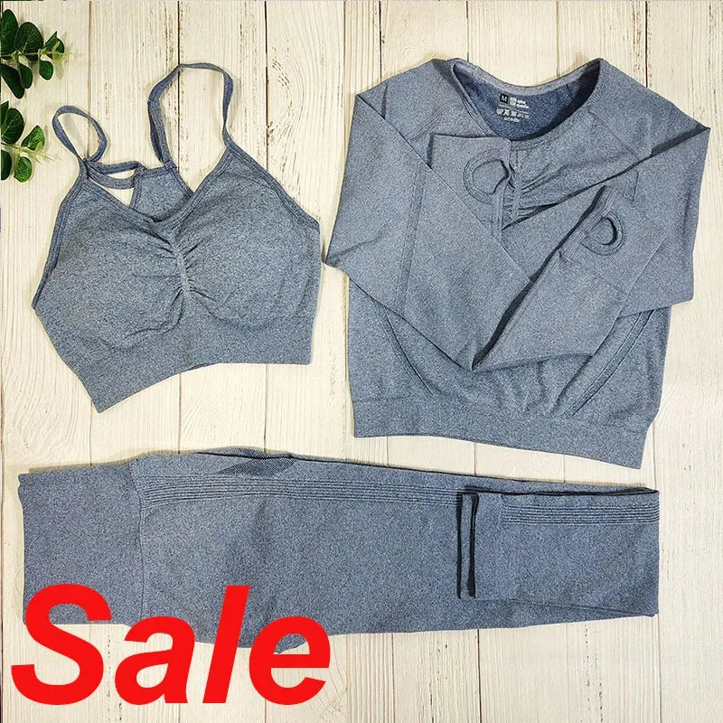 Women's Seamless Fitness Set - Yoga Sportswear Clothing, Gym Outfit, Workout Tracksuit