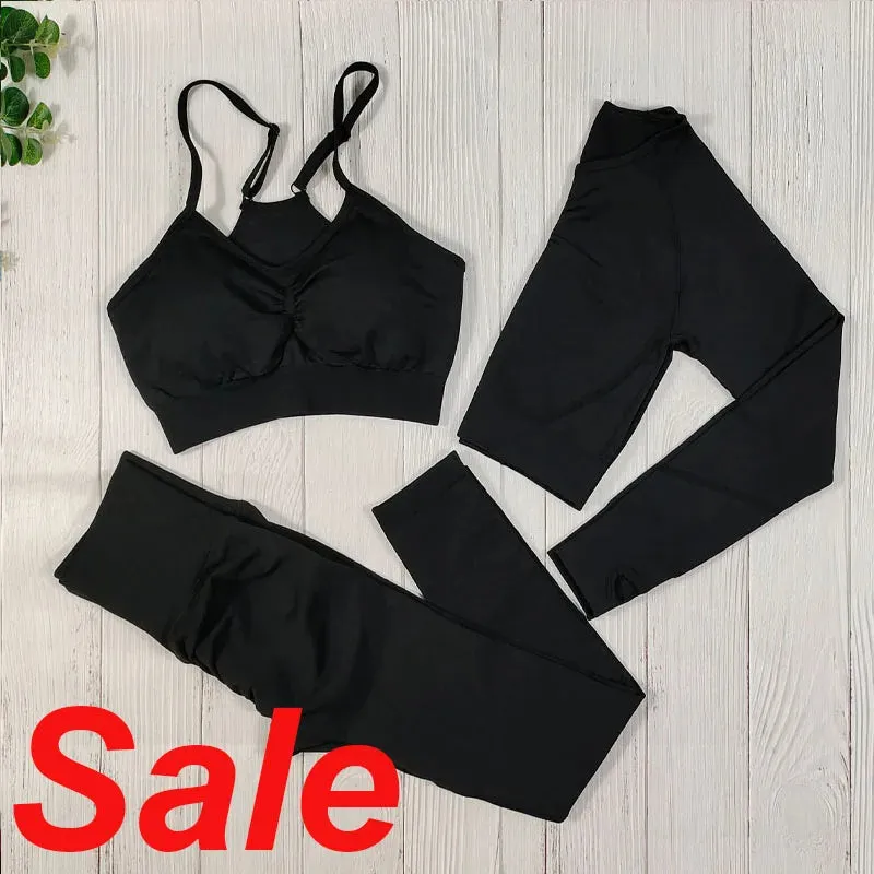 Women's Seamless Fitness Set - Yoga Sportswear Clothing, Gym Outfit, Workout Tracksuit