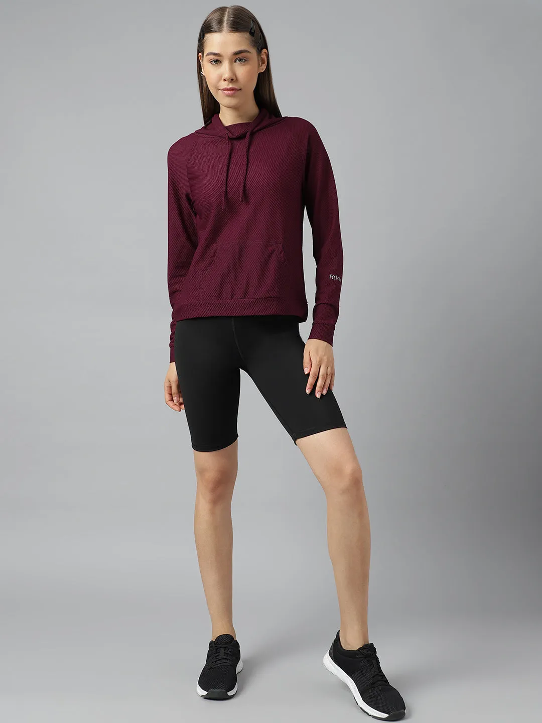 Women's self design sweat top