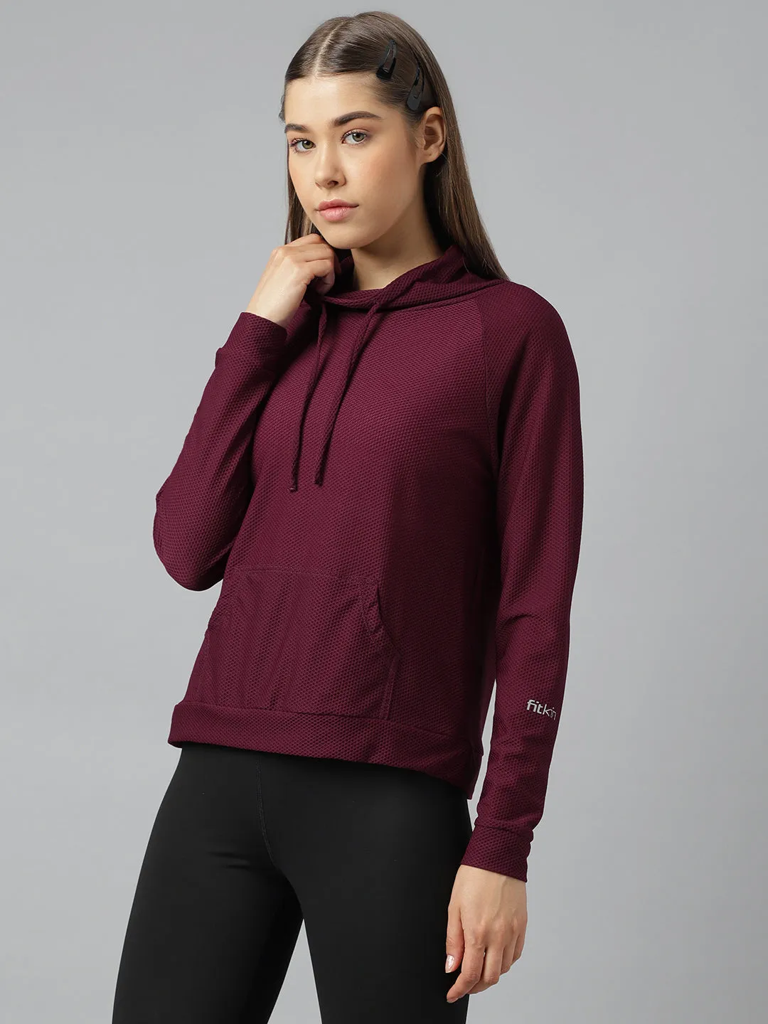 Women's self design sweat top