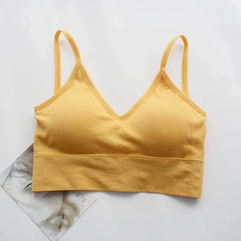 Women's Shockproof Sports Bra Vest - Push Up Seamless Running Yoga Bra for Gym Workout, Backless Sport Bra