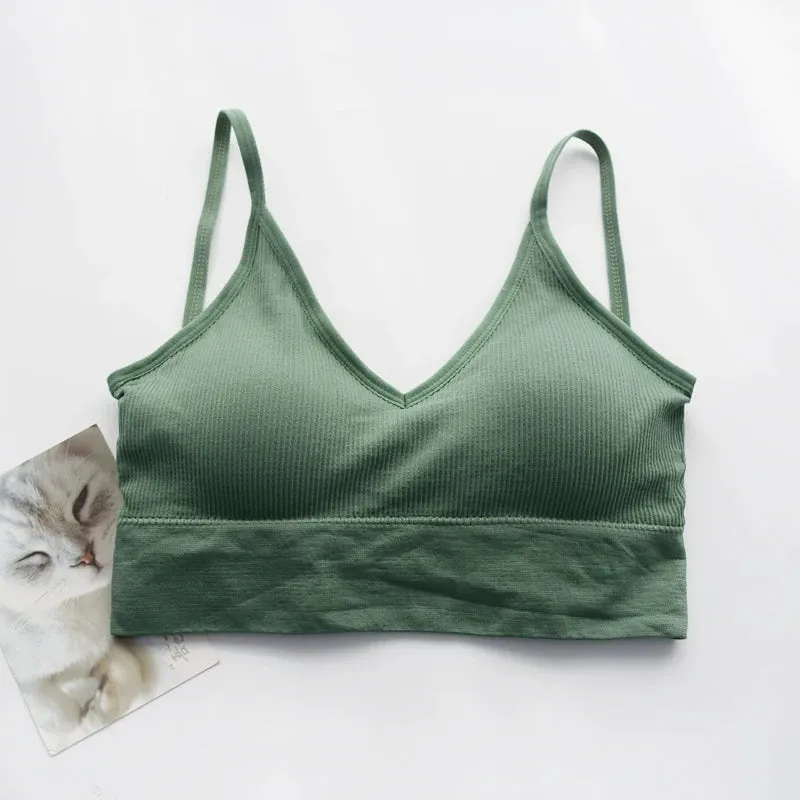 Women's Shockproof Sports Bra Vest - Push Up Seamless Running Yoga Bra for Gym Workout, Backless Sport Bra