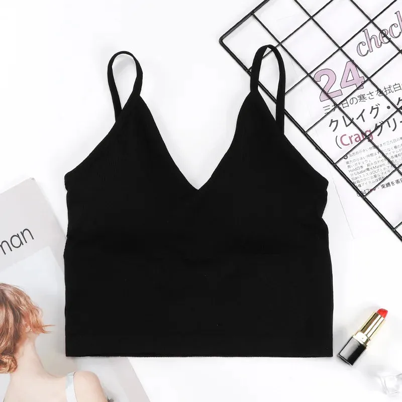 Women's Shockproof Sports Bra Vest - Push Up Seamless Running Yoga Bra for Gym Workout, Backless Sport Bra