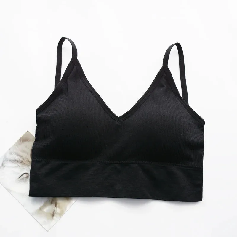 Women's Shockproof Sports Bra Vest - Push Up Seamless Running Yoga Bra for Gym Workout, Backless Sport Bra