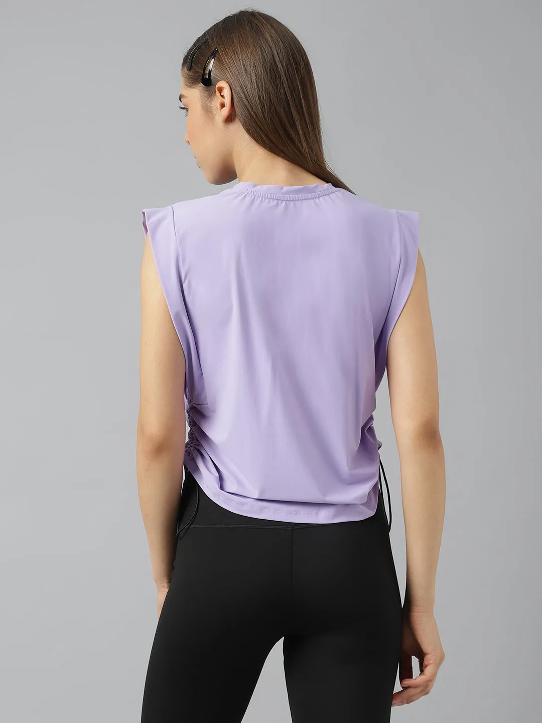 Women's side pull up crop top