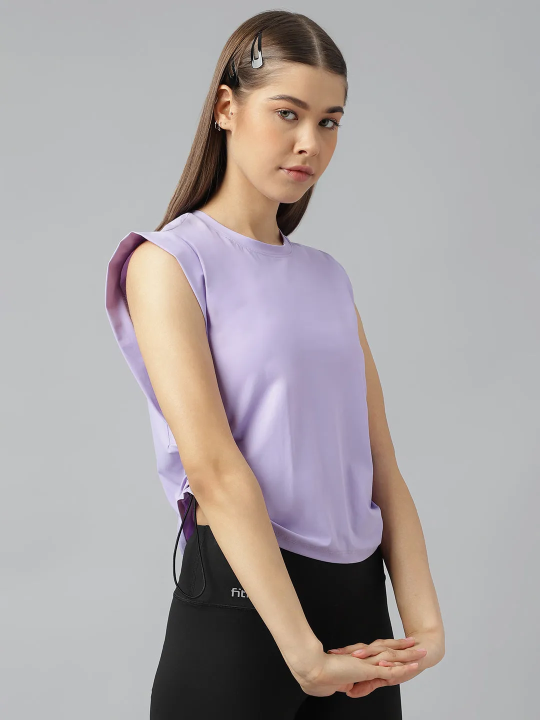 Women's side pull up crop top