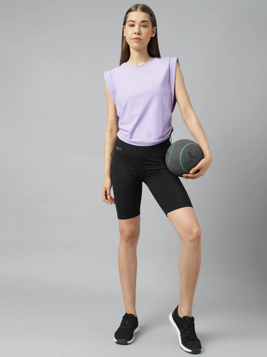 Women's side pull up crop top