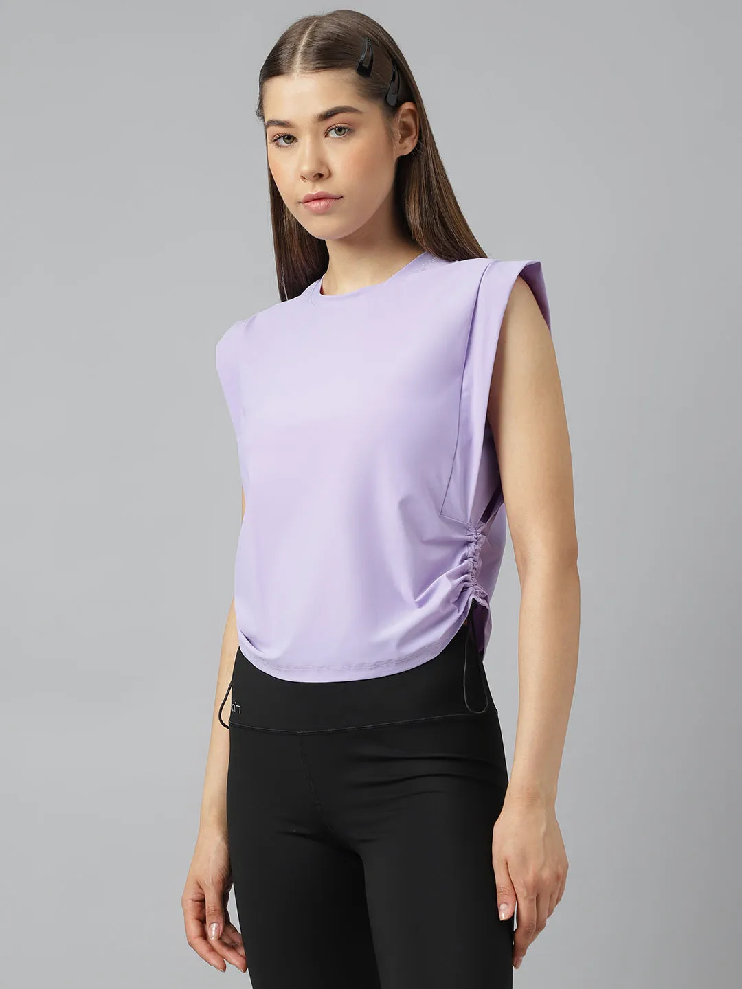 Women's side pull up crop top