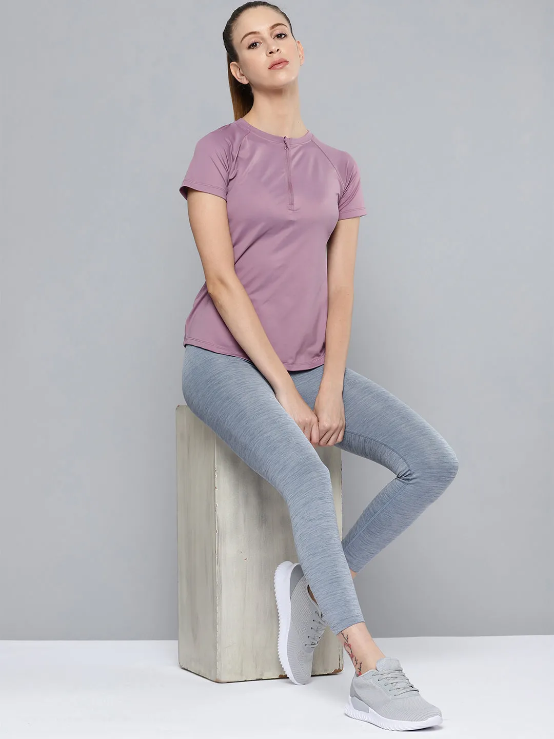 Women's Slim Fit Lavender T-shirt
