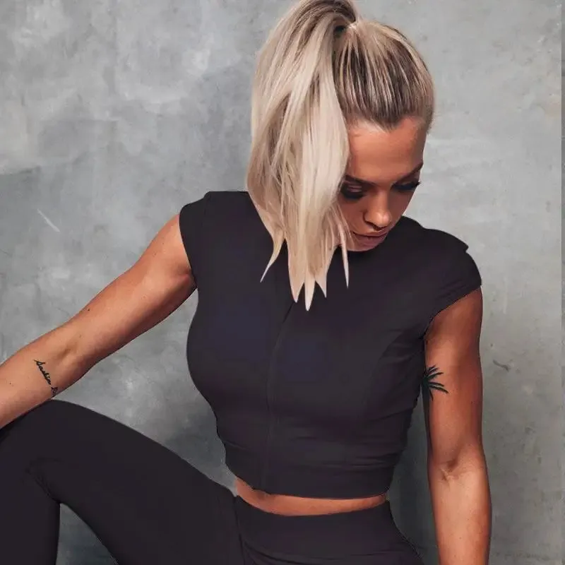 Women's Sport Outfit Suit for Fitness Gym Set, Dry Fit Workout Clothes, Tracksuit Sportswear