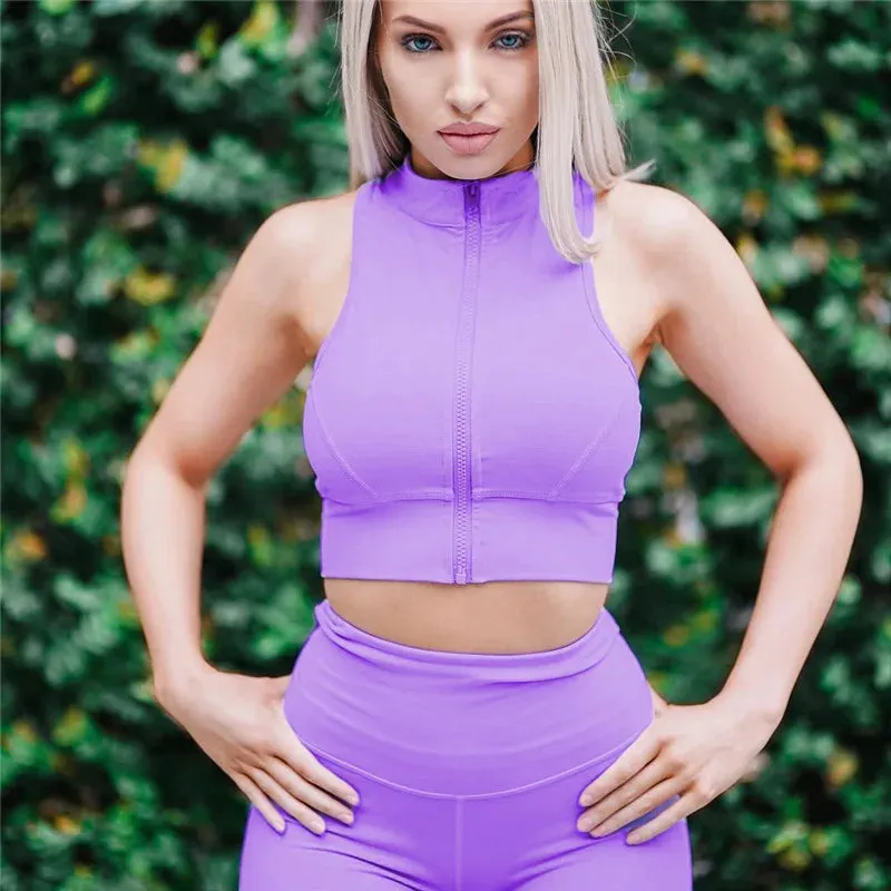 Women's Sport Outfit Suit for Fitness Gym Set, Dry Fit Workout Clothes, Tracksuit Sportswear