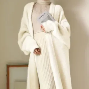 Women’s White Long Cardigan
