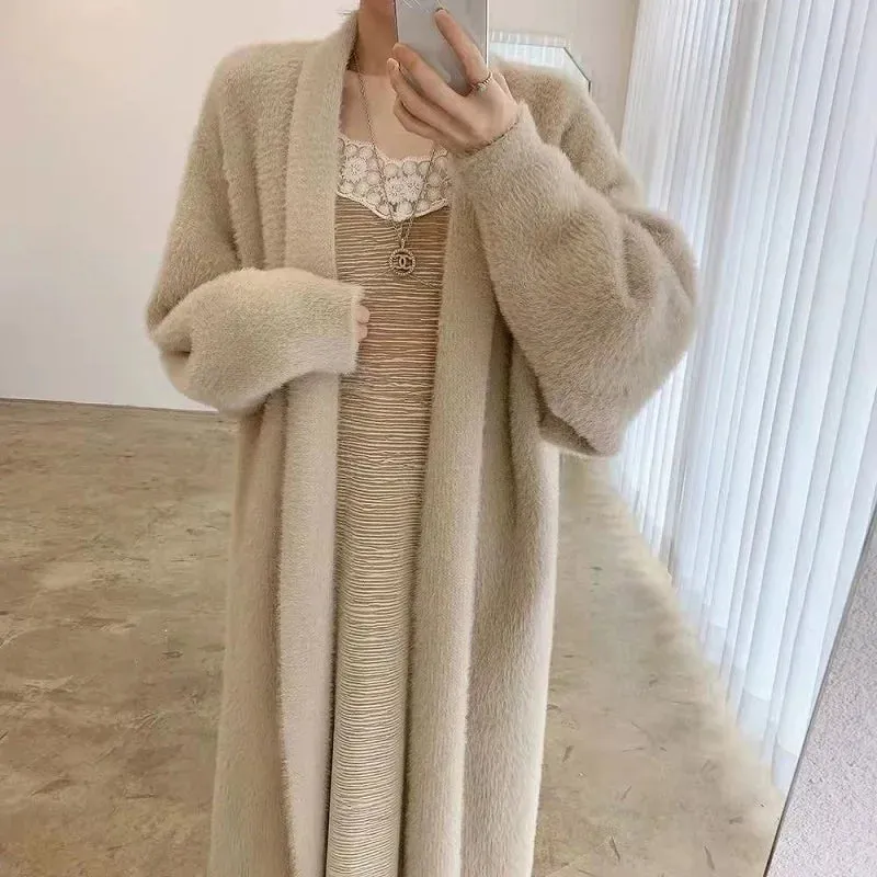 Women’s White Long Cardigan