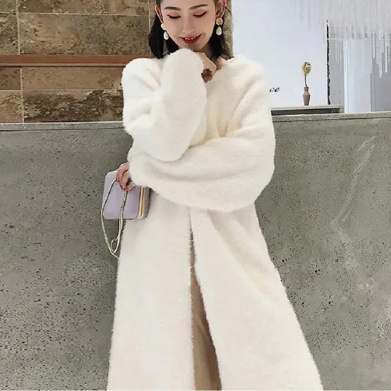 Women’s White Long Cardigan