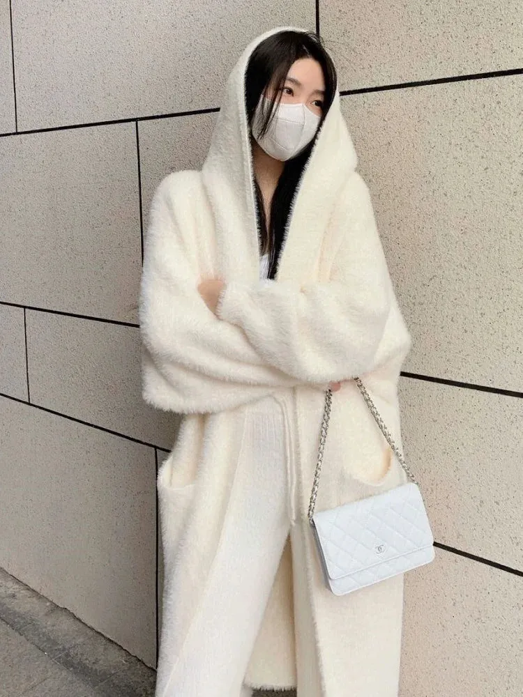 Women’s White Long Cardigan