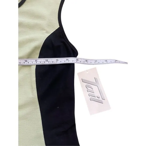 Y2K Tails green and black colorblock tennis mini dress