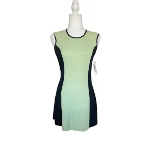 Y2K Tails green and black colorblock tennis mini dress