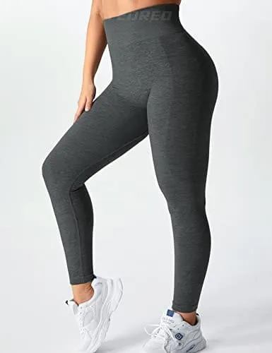 YEOREO Workout Leggings for Women Seamless High Waist Leggings Gym Exercise Yoga Pant Scrunch Butt Lifting Tights