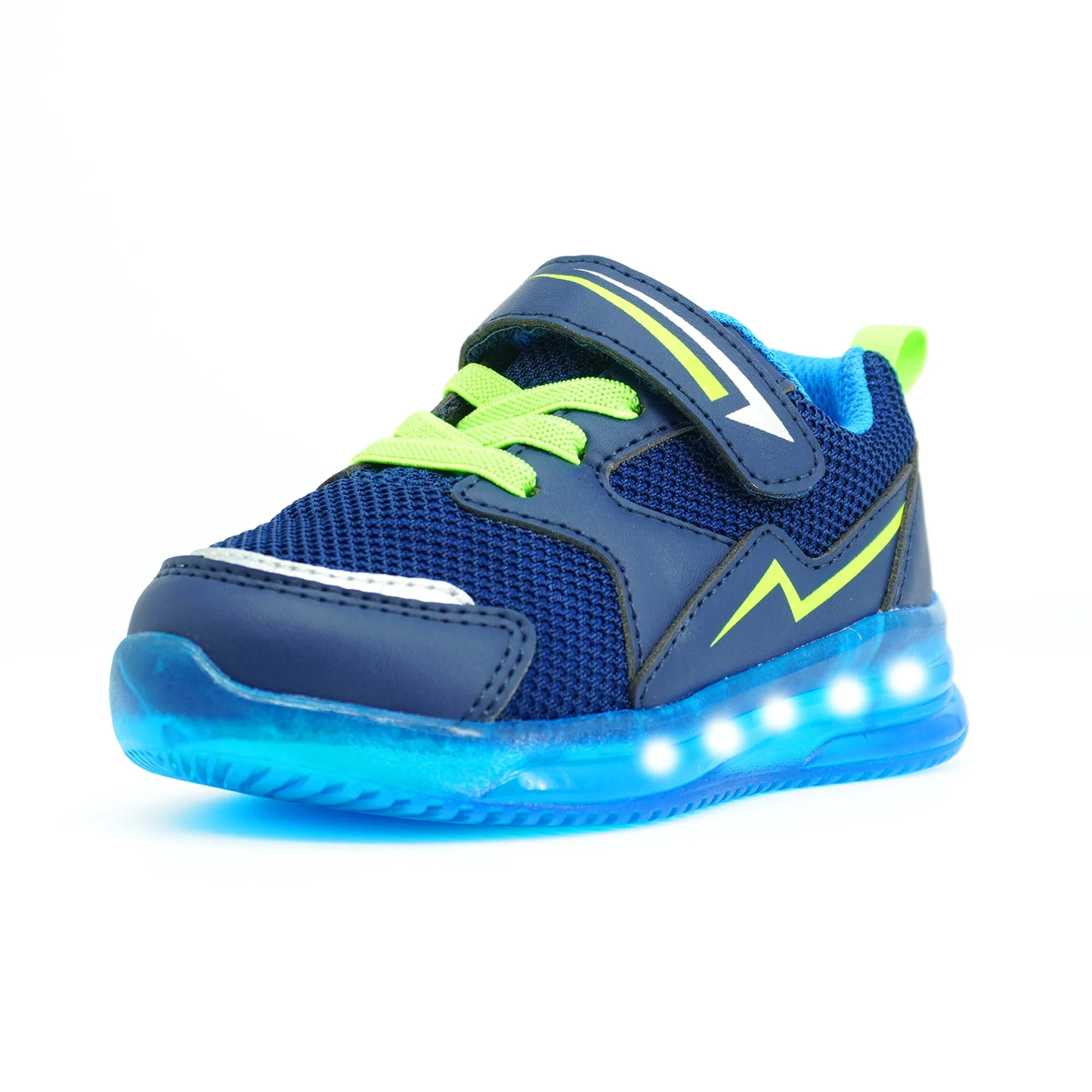 YESKIS Toddler Boys Light Up Shoes Dark Blue