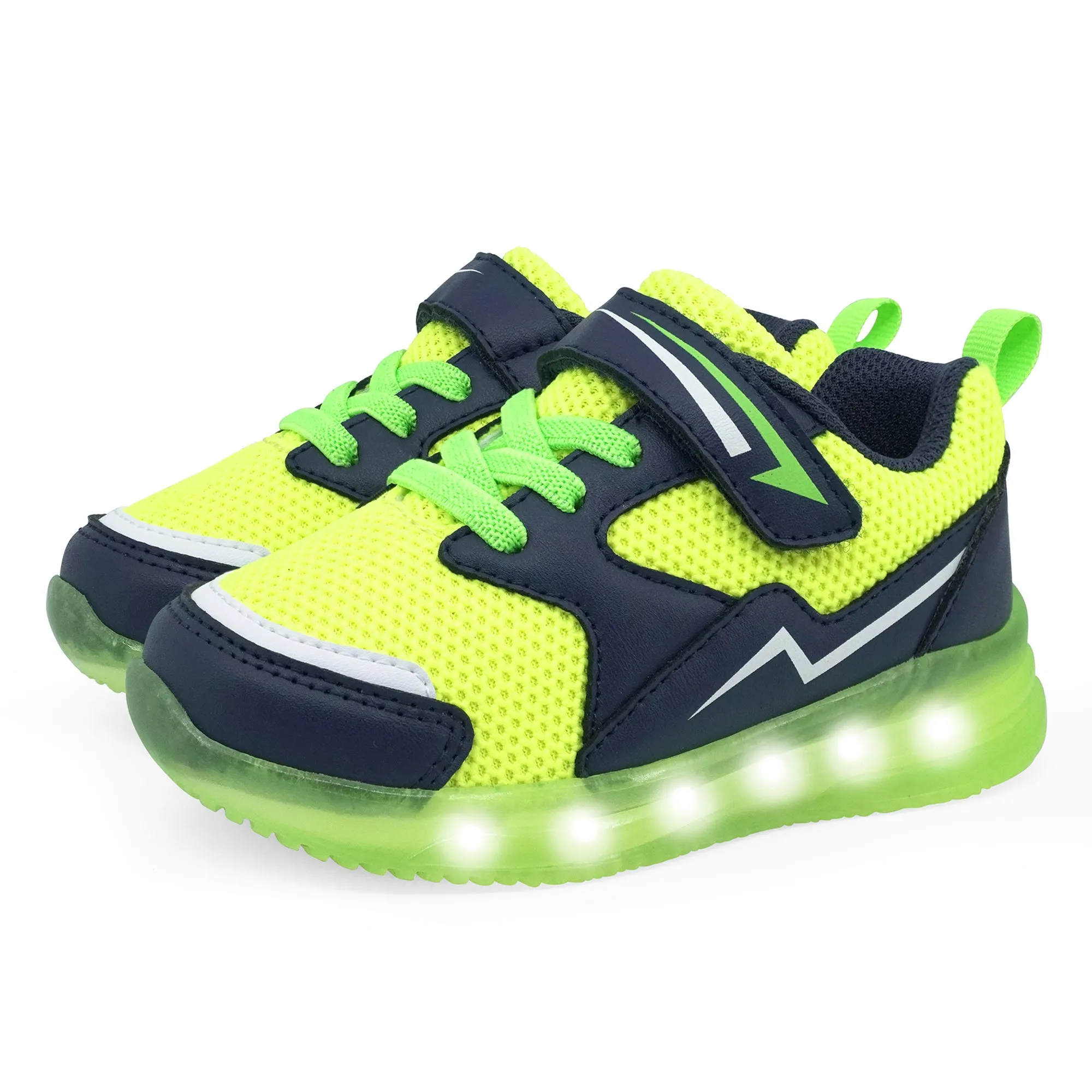 YESKIS Toddler Boys Light Up Shoes Green