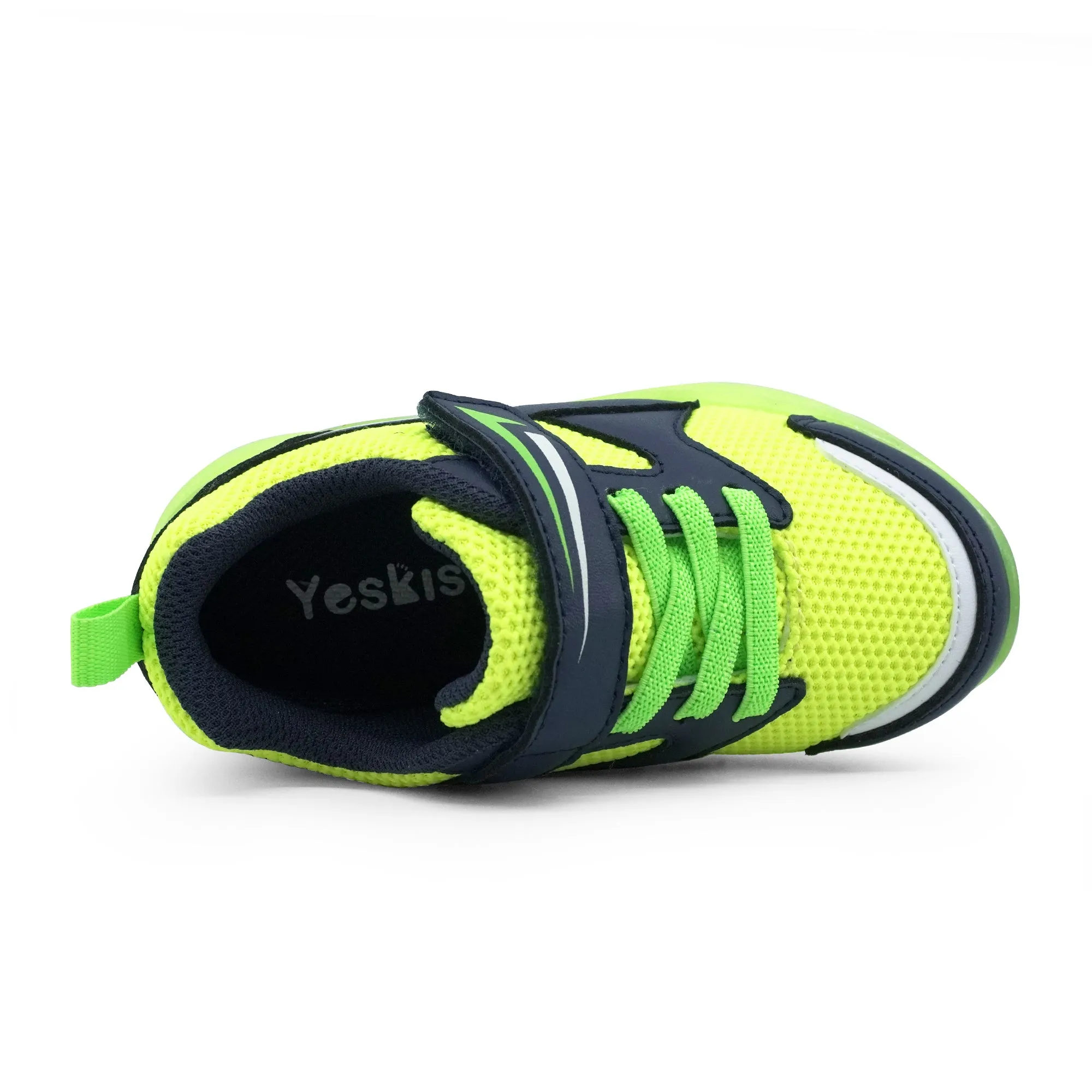 YESKIS Toddler Boys Light Up Shoes Green