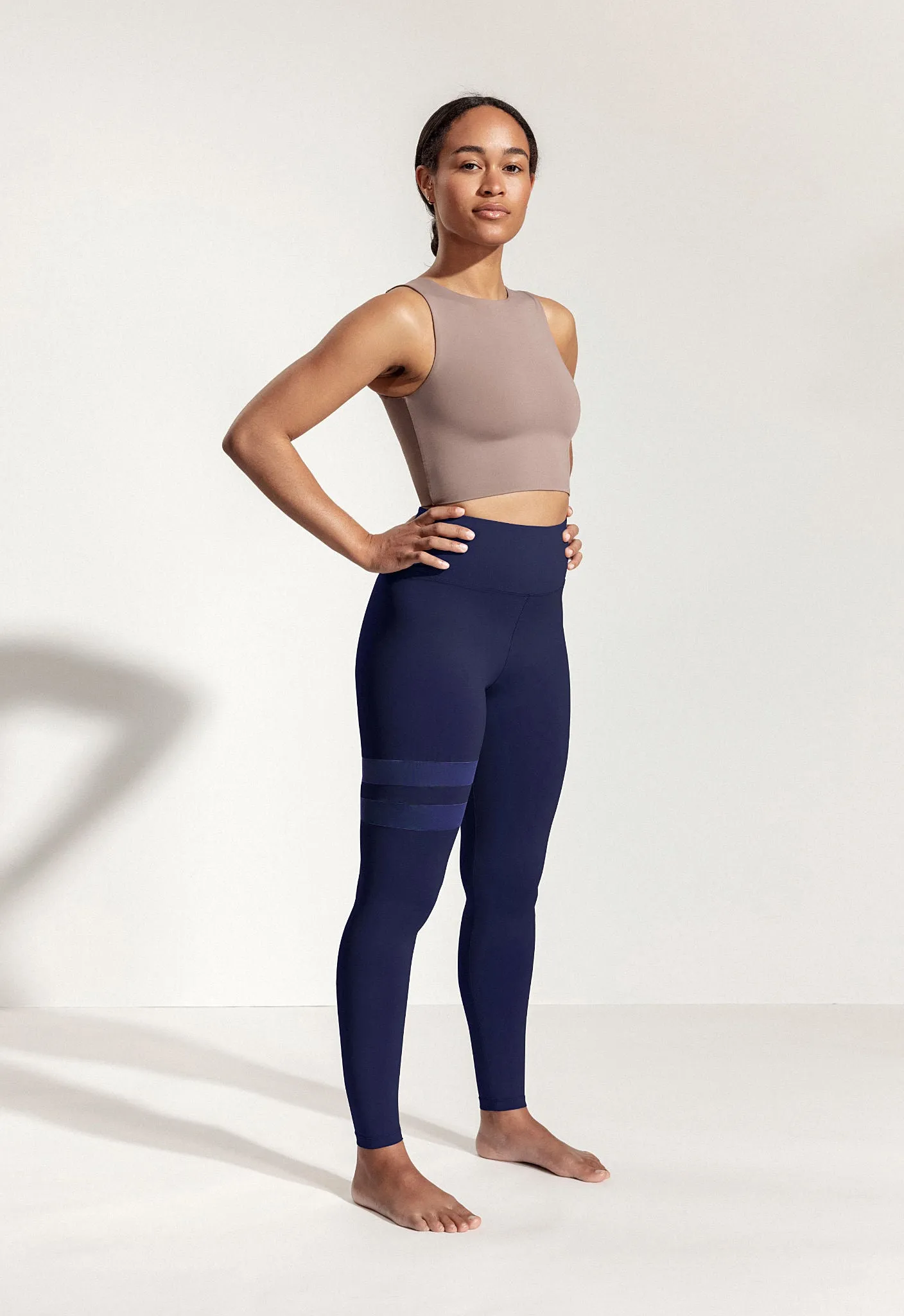 Yoga Top "Amber" in beige brown